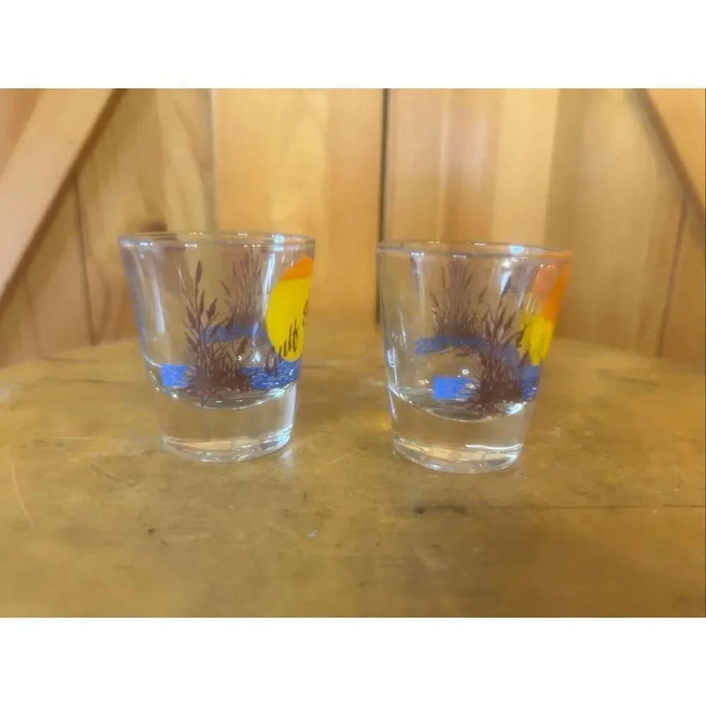 GULF SHORES ALABAMA BEACH SHOT GLASS Lot Of 2 (5992)